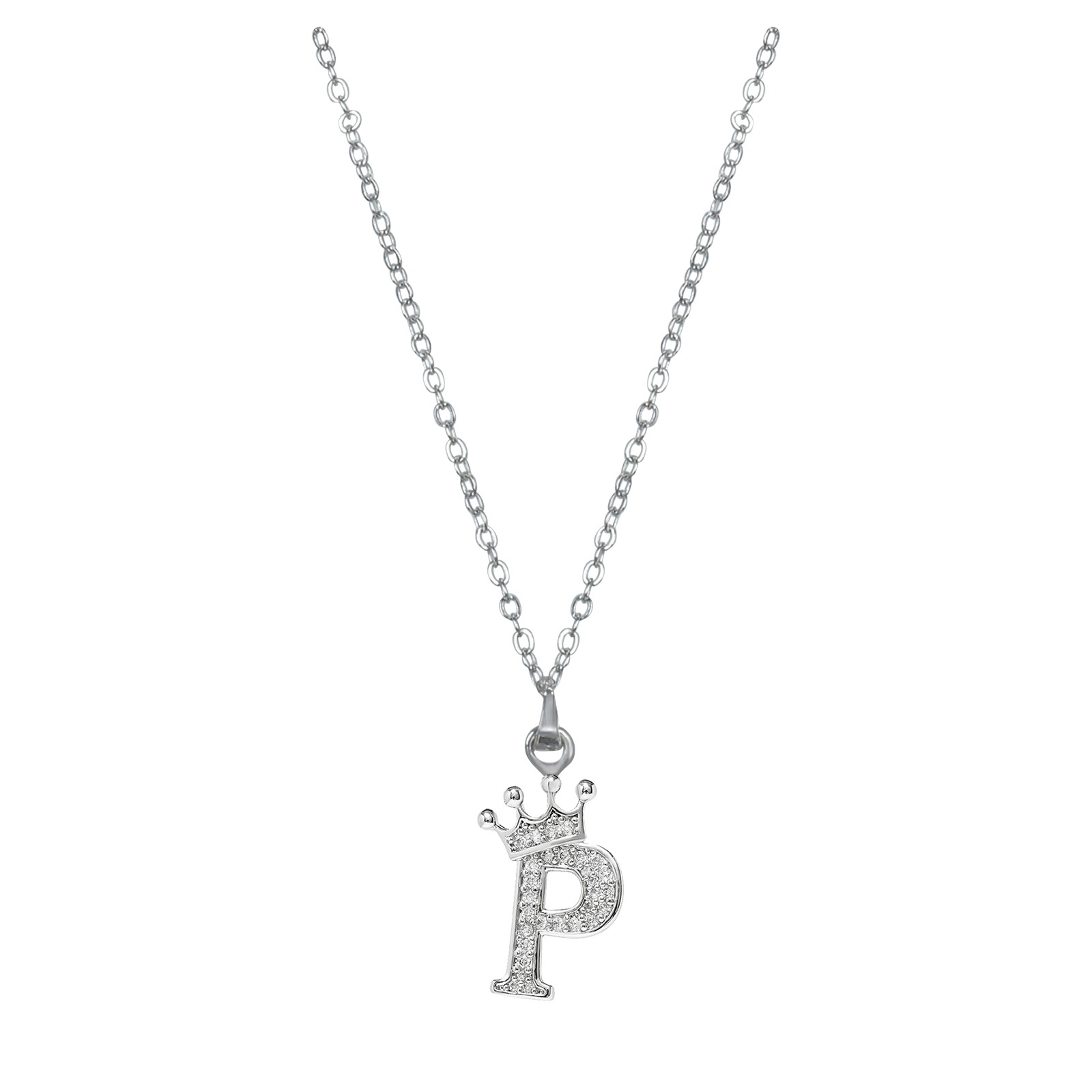 thumbnail image 2 of 26 Letras Inglesas Collar Colgante Completo para Mujeres Rhinestone Collares A Z 26 iniciales del alfabeto Collares para Chicas Adolescentes Joyas, 2 of 2